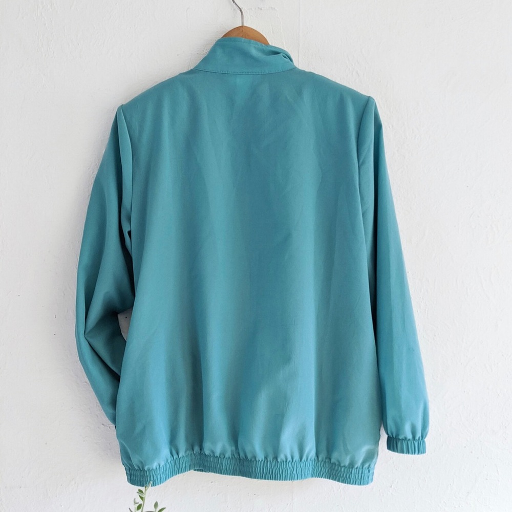 Aqua Ruffled Lightweight Jacket - Picture 4 of 4
